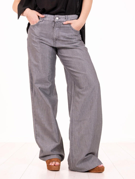 Anna Grey Laminated Denim Jeans