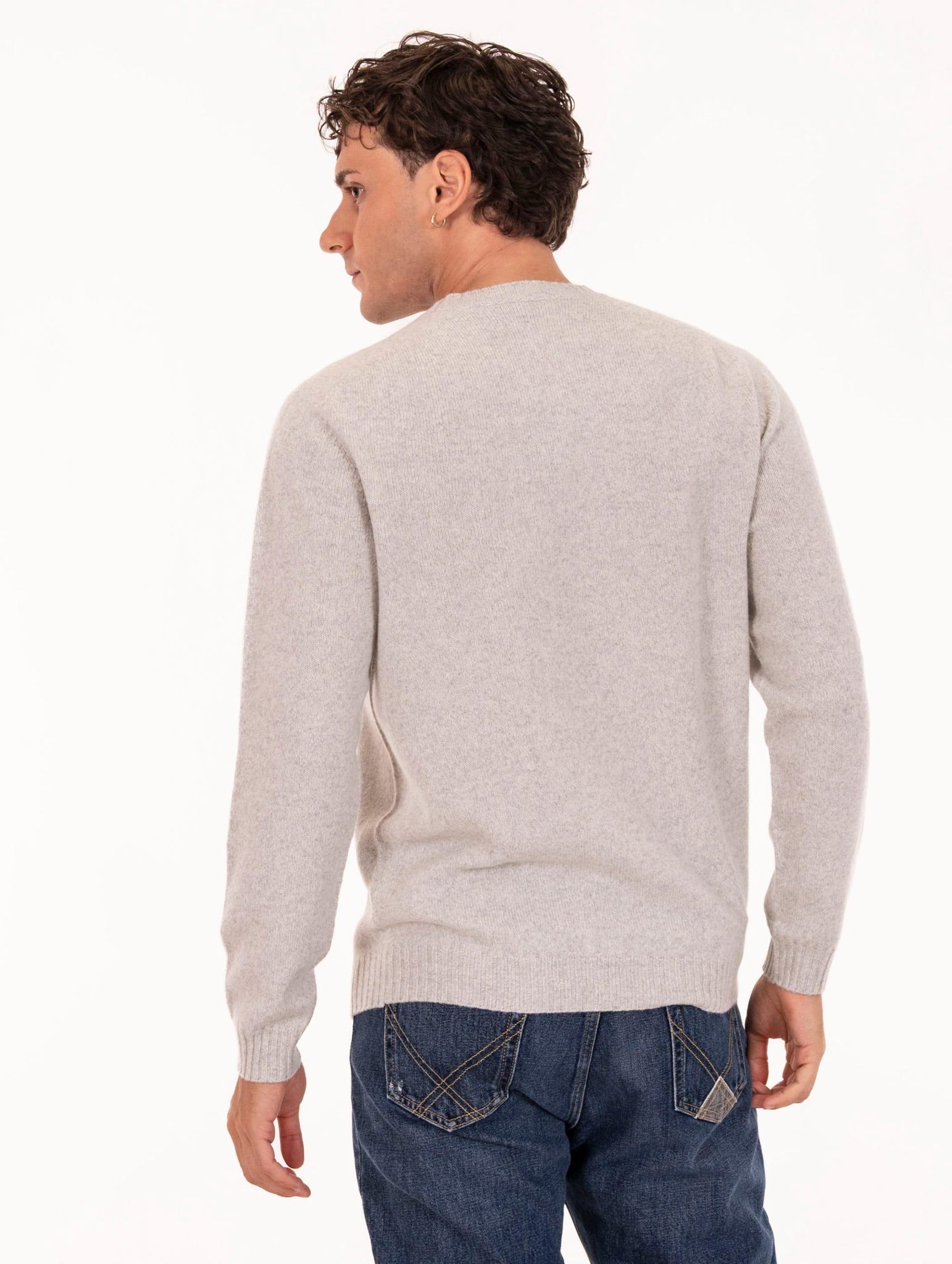 Girocollo Zanieri in Lana Cashmere Perla Melange CG-GRU-350150202 Zanieri