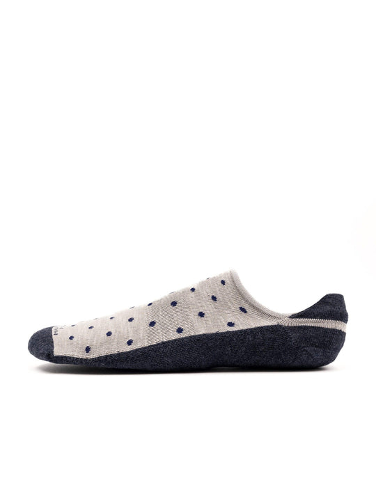 Fantasmini Marcoliani Invisible Sneaker in Cotone a Pois Nero e Grigio