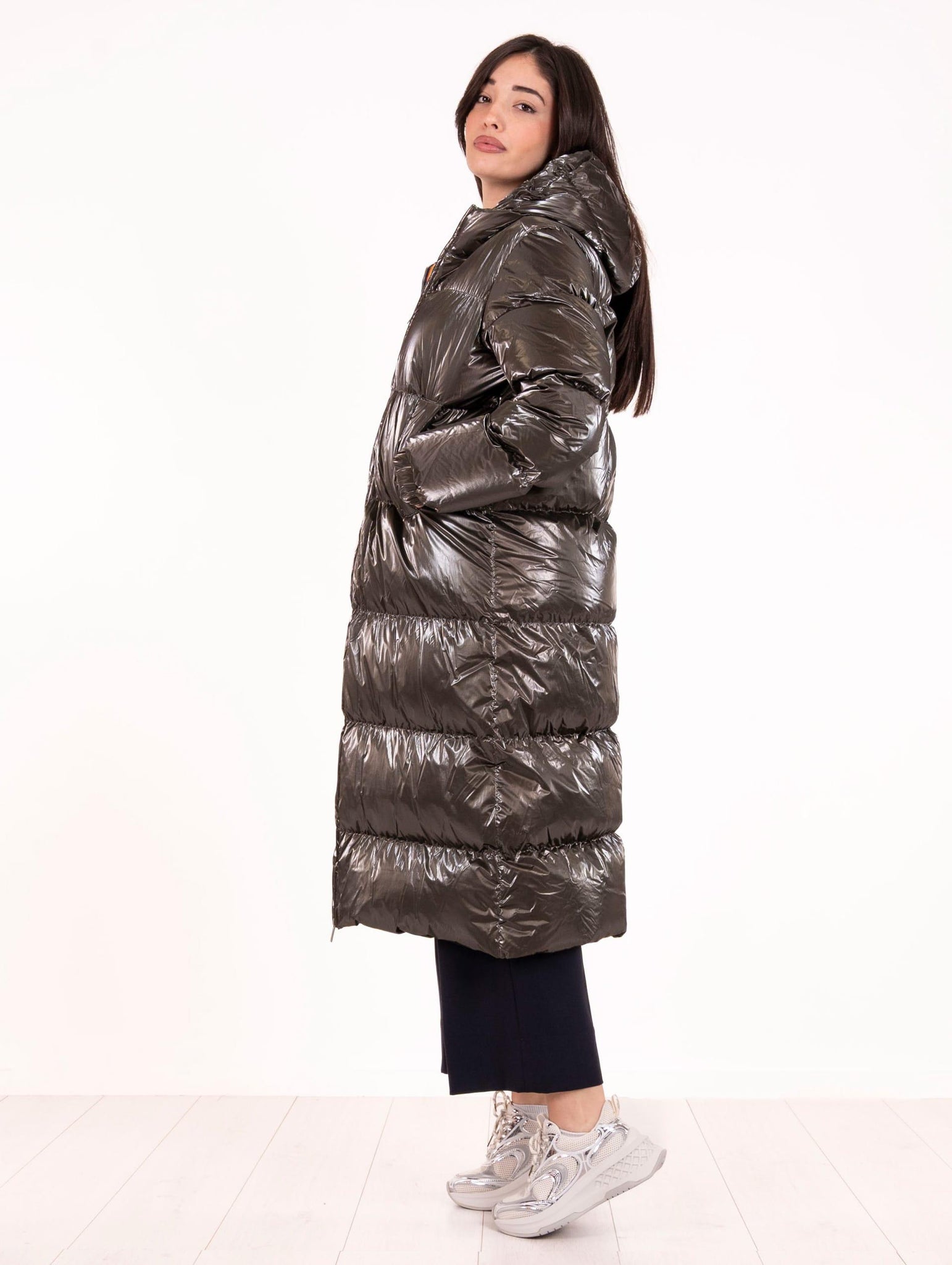 Piumino Ruenne K-Way Nero Oliva K7136LWB38 K-Way