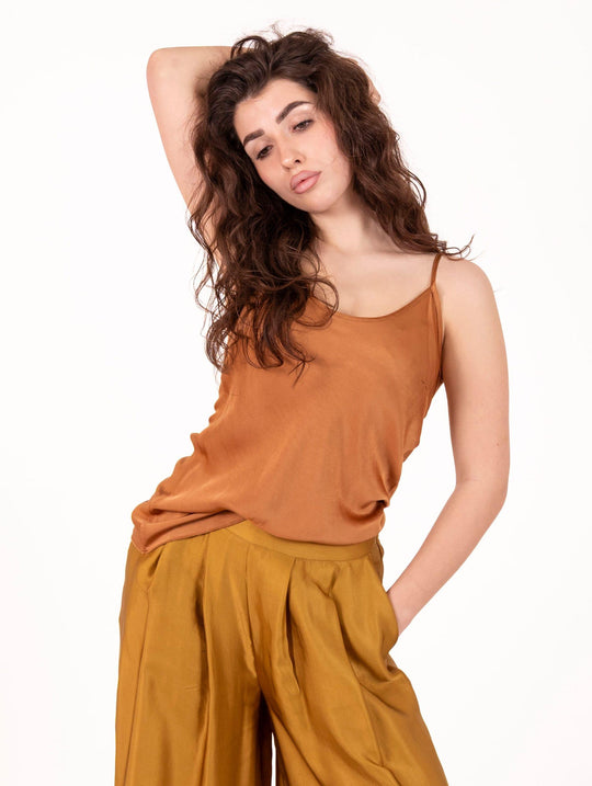 Daniele Fiesoli Top in Apricot Stretch Viscose