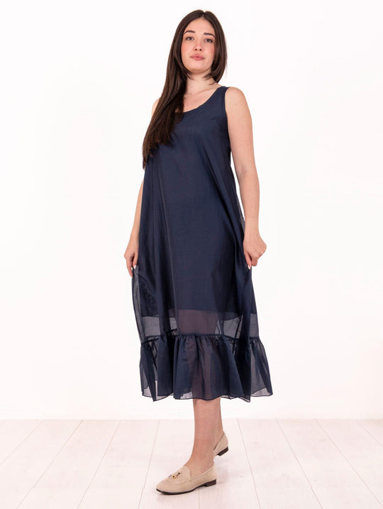 Abito White Wise in Mussola Blu