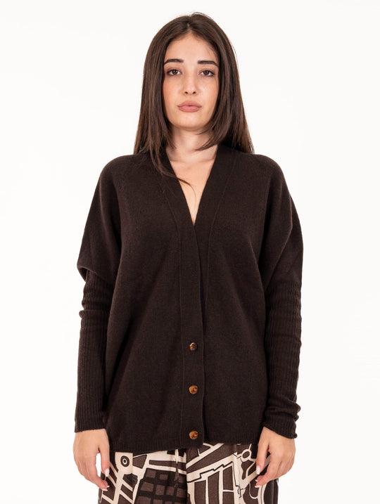 Cardigan Alysi in Cashmere Chocolate