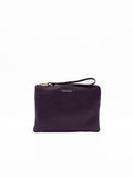 Pochette Alias Coccinelle aus genarbtem Pflaumenleder