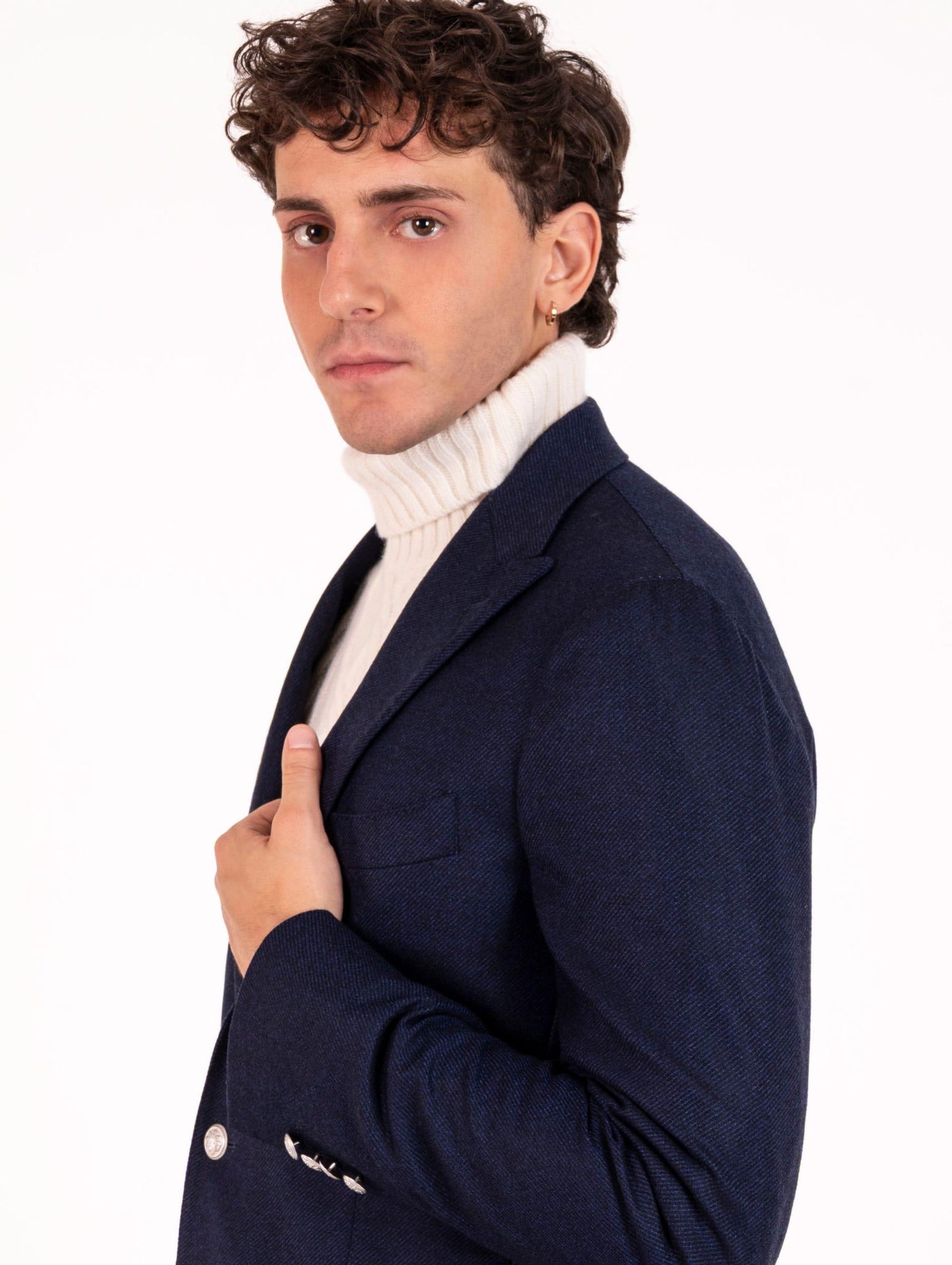 Giacca Monopetto Four Stroke in Lana Vergine Bluette e Blu MADRID2/13135656 Four Stroke