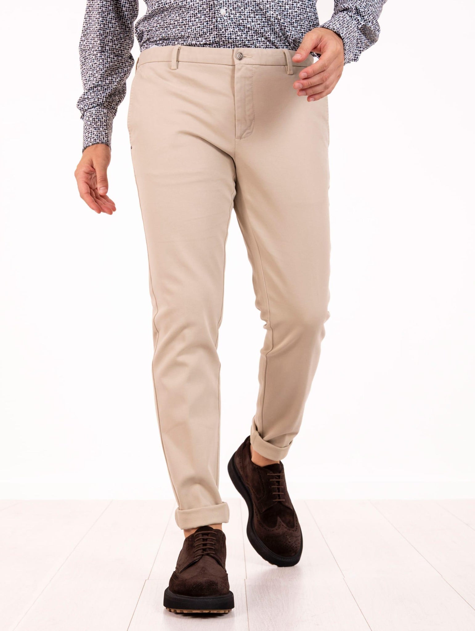 Pantalone Sasa AT.P.CO. in Cotone Piquet Ecru SASA45TC901030 AT.P.CO