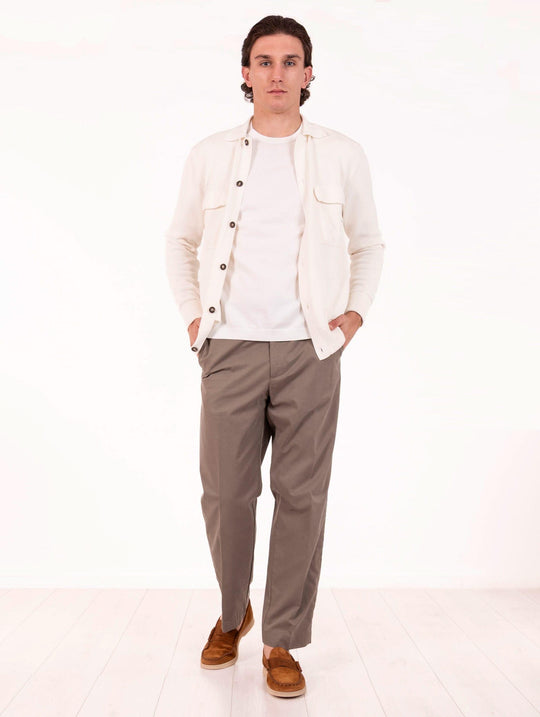 Cardigan Eleventy Milano Platinum aus Baumwolle Weiß