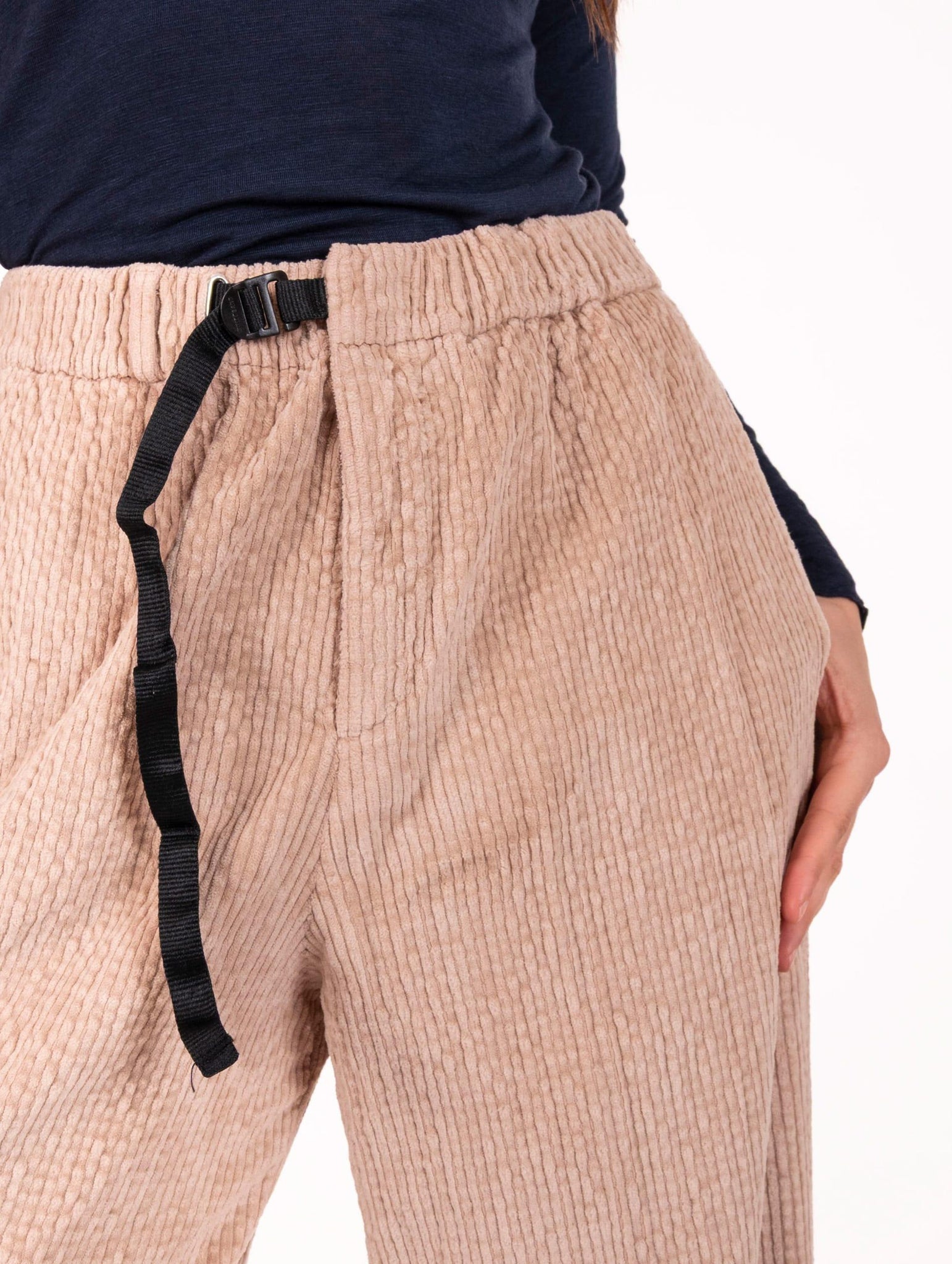 Pantalone White Sand in Velluto a Coste Sabbia 25WSD15317245 White Sand