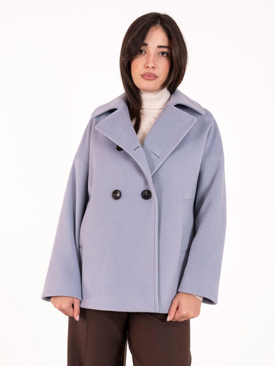 Caban Fourstroke in Lana e Viscosa Celeste