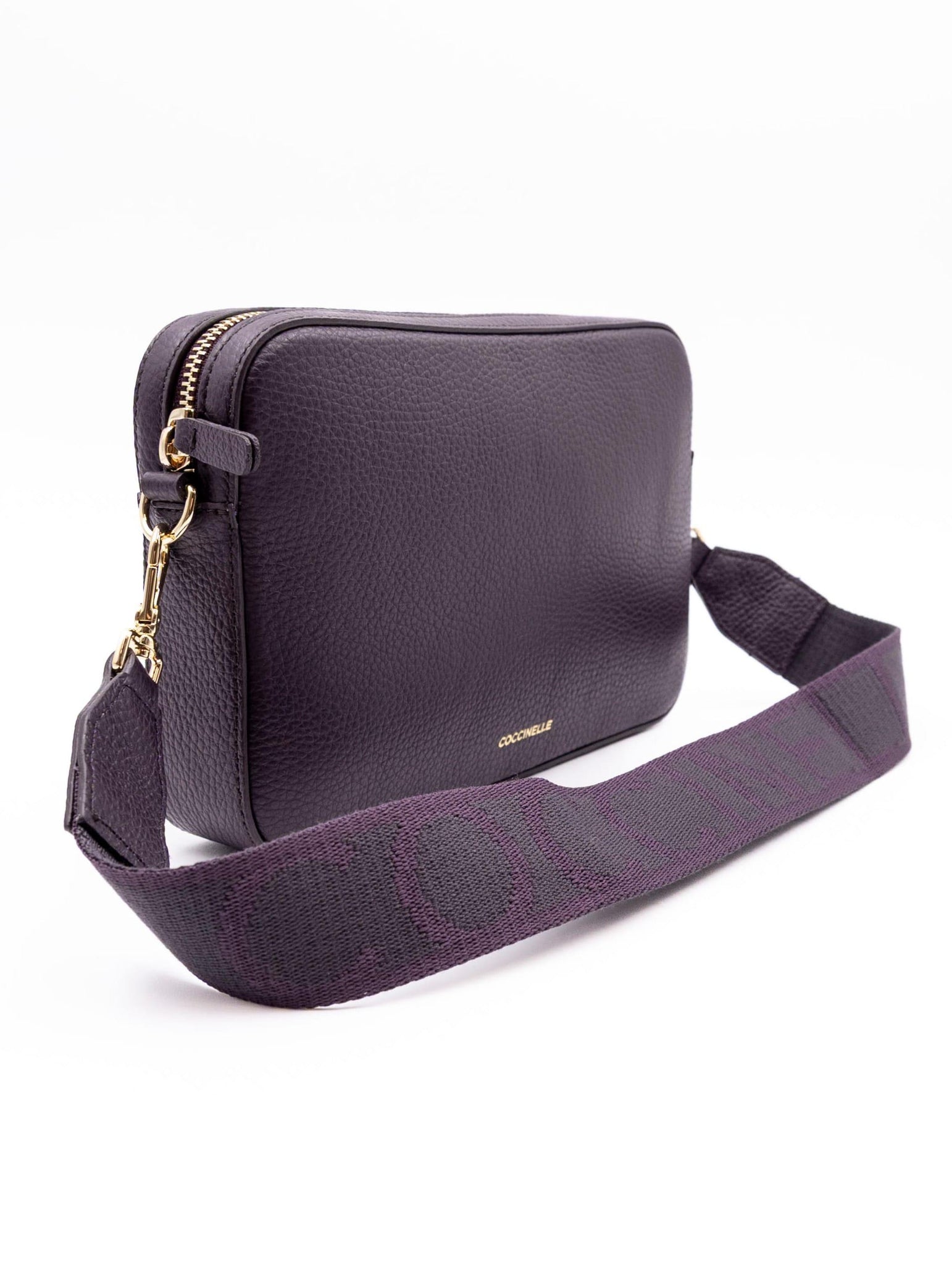 Minibag Tebe Small Coccinelle in Pelle Martellata Prugna E5MN5520101V87 Coccinelle