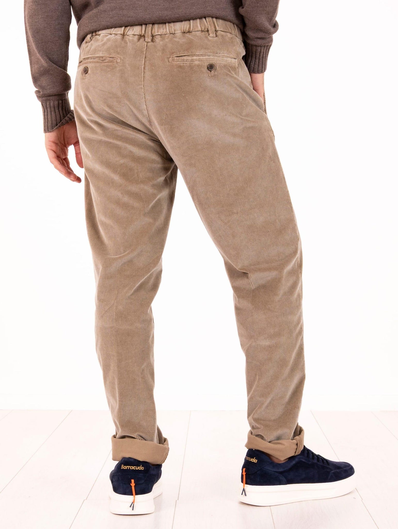 Pantalone Myths in Velluto a Coste Beige 25WM12L14-FR44 Myths