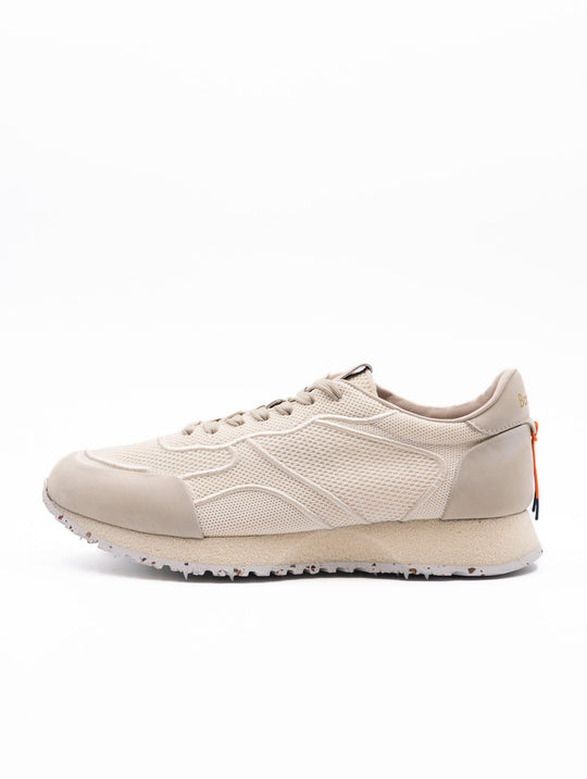 Rocket Barracuda Sneaker aus technischem Stoff und Leder Butter und Taupe