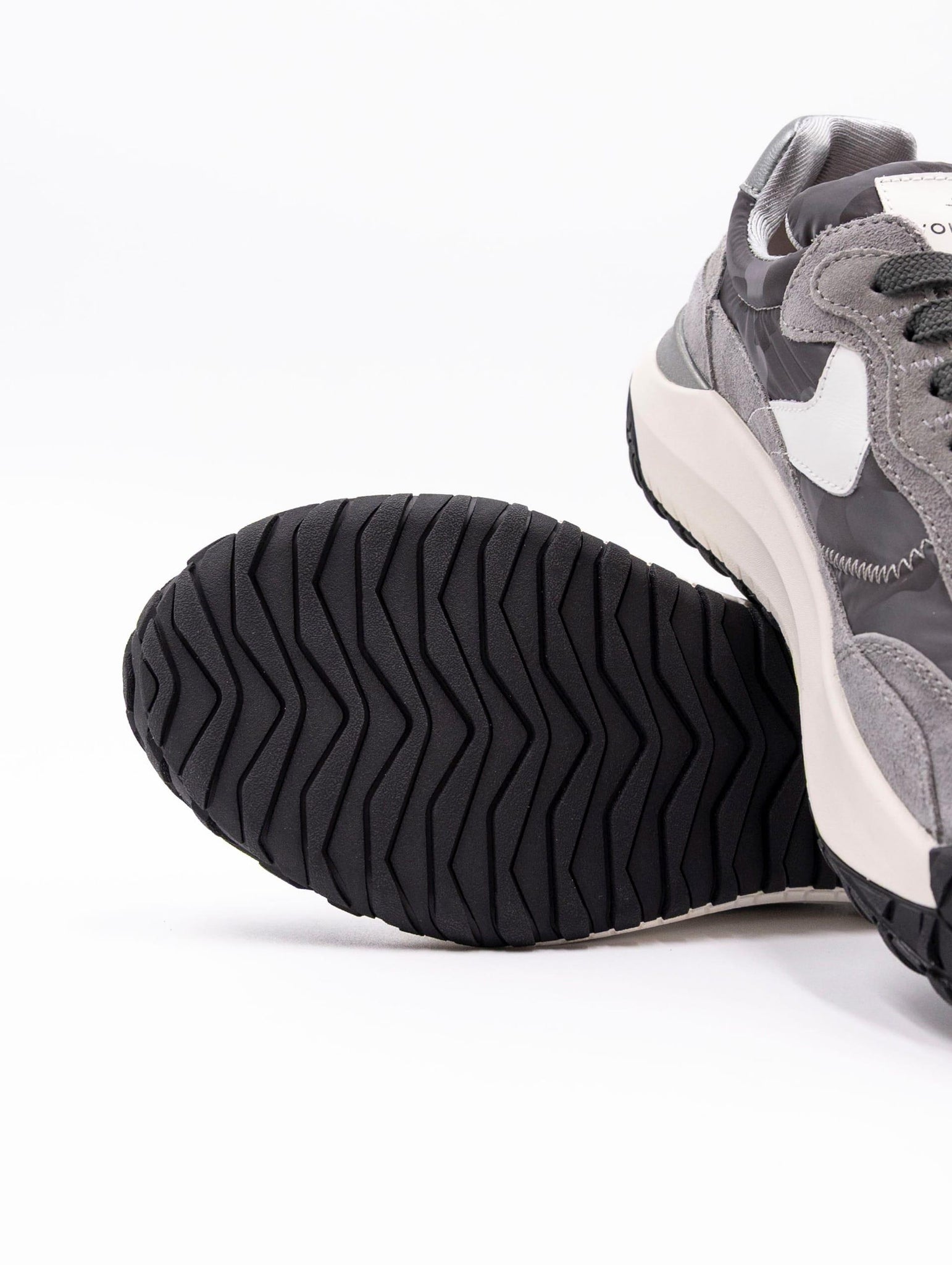 Sneakers Club Act Voile Blanche in Suede e Nylon Piombo e Argento CLUBACTWLEADSILVER Voile Blanche