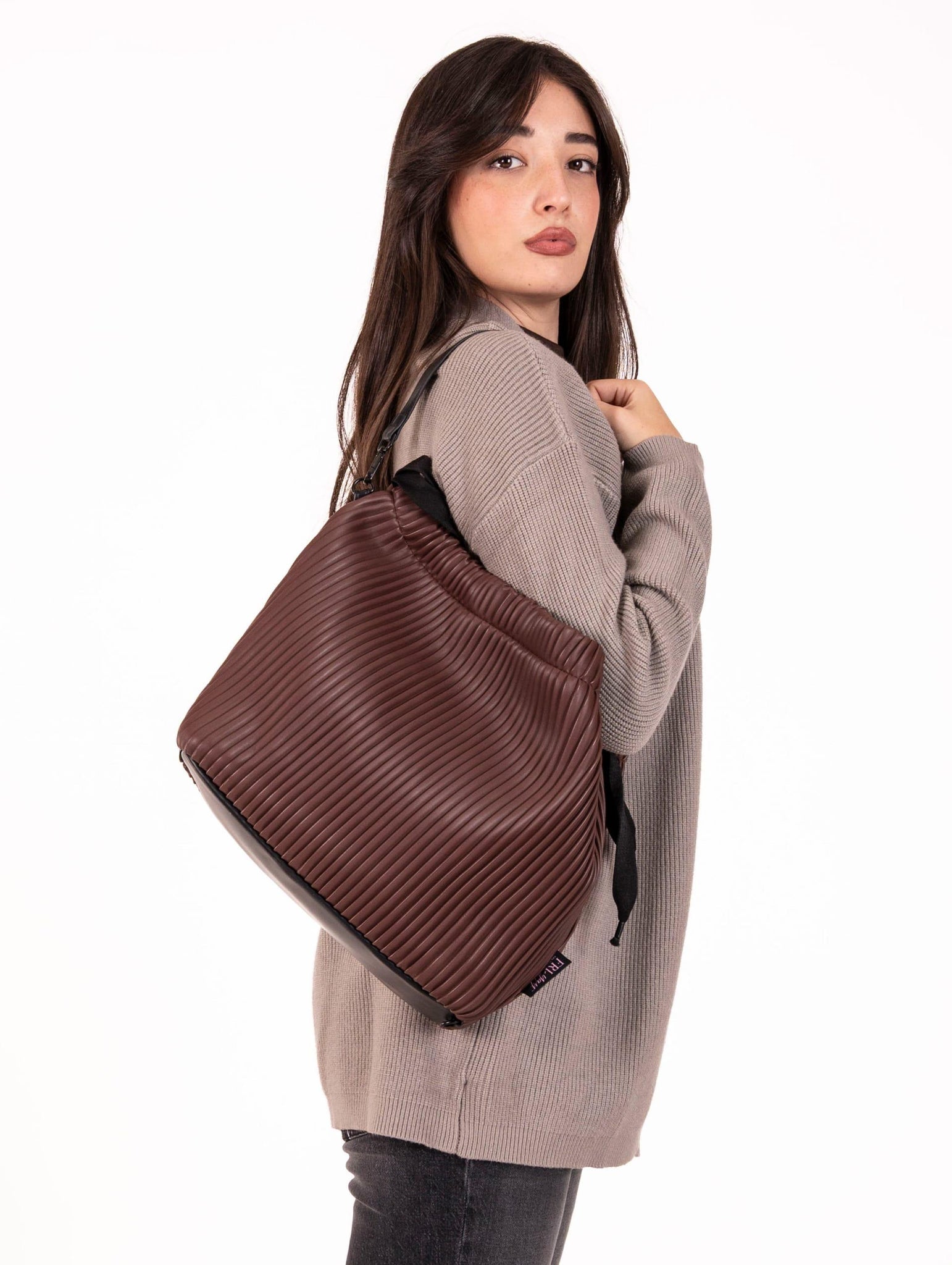 Borsa Zaino Fri-Yay Plissè Marrone YU_1215PLISSE0,5 Fri-Yay