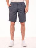 Bermuda Devore in Tencel e Cotone Petrolio