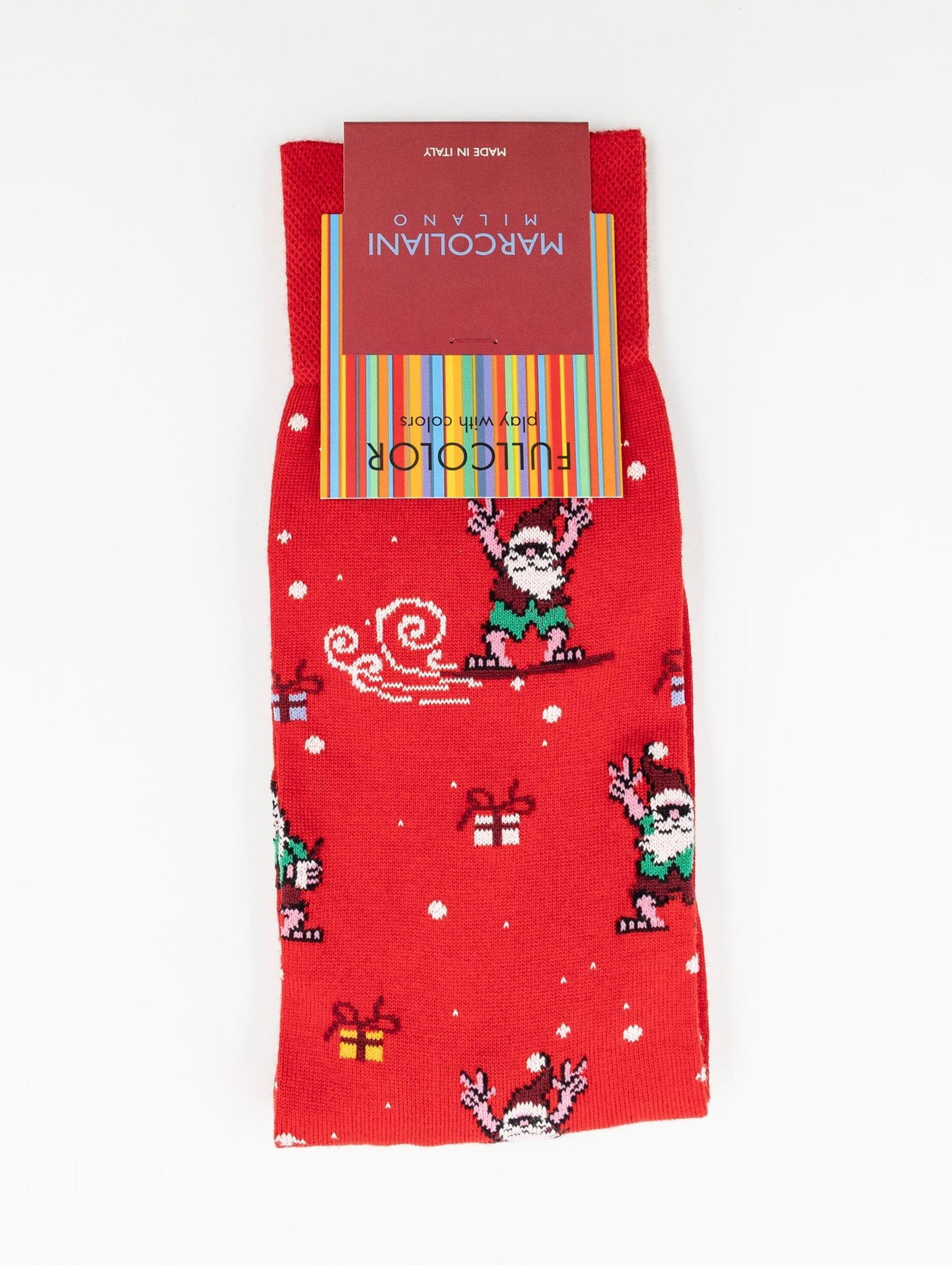 Calzini Marcoliani Milano Xmas in Cotone Pima Rosso MARXMAS12T19 Marcoliani Milano