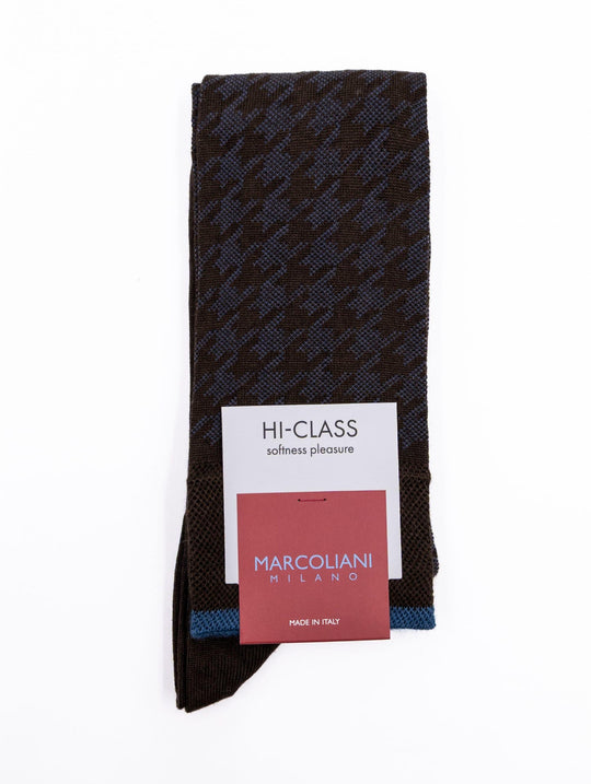 Marcoliani Milano Hi Class Socken aus Modal und Kaschmir Braun