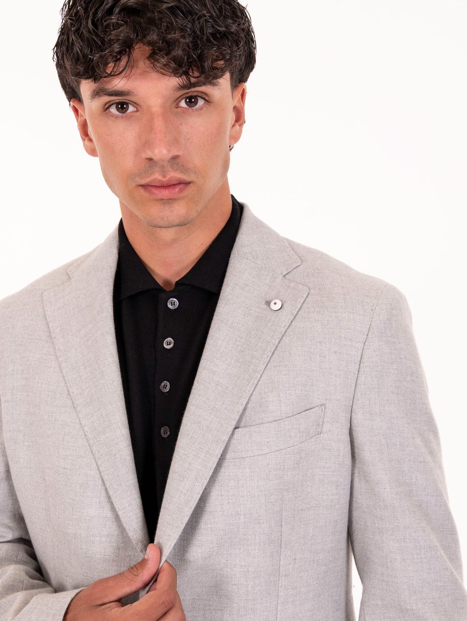 Giacca L.B.M. 1911 in Cotone Grigio Melange 26925252702 L.B.M. 1911