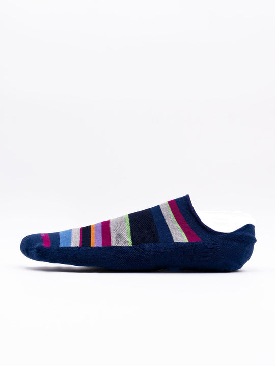 Marcoliani Invisible Sneaker Füßlinge aus Baumwolle mit mehrfarbigen Streifen