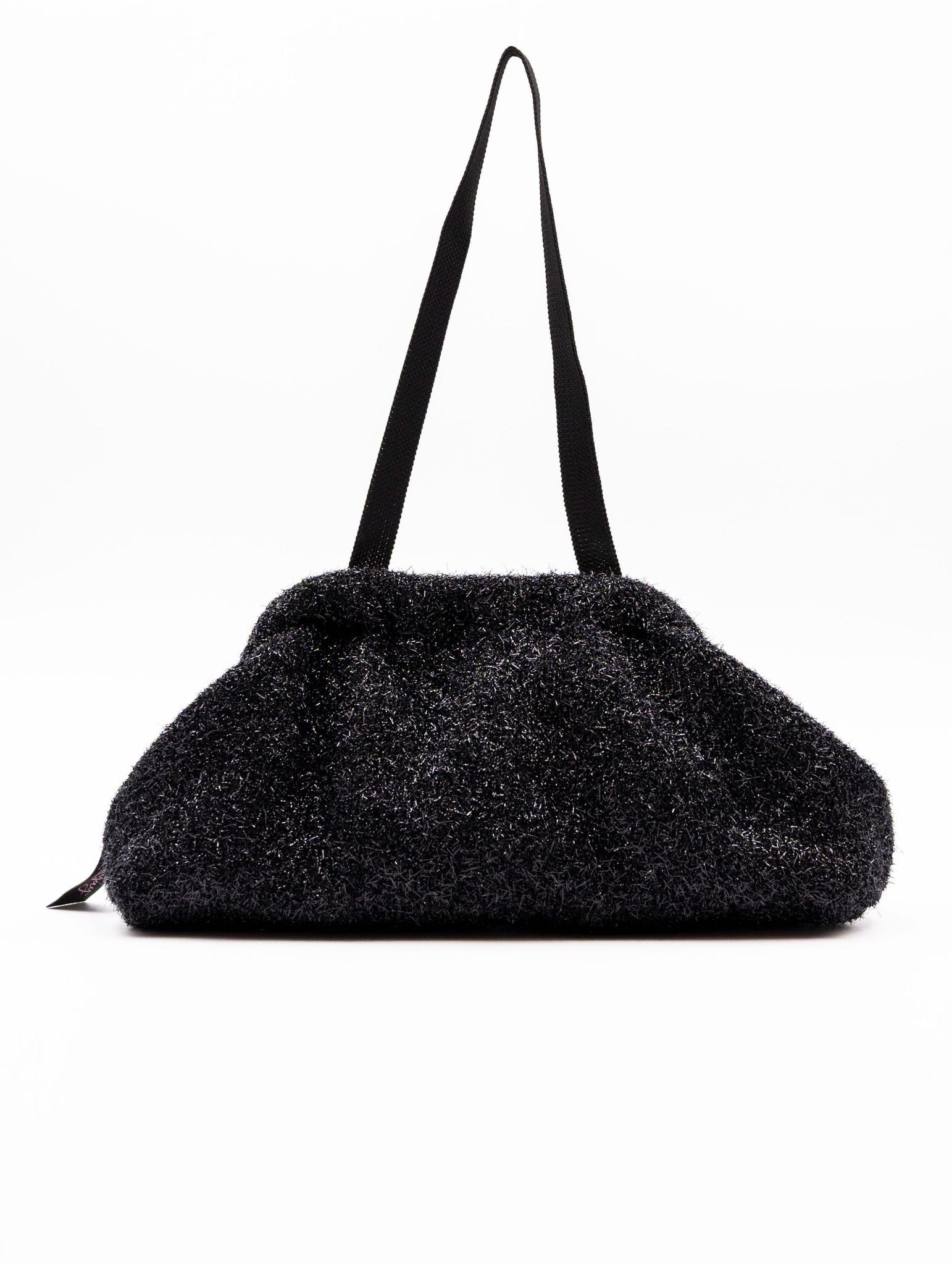 Clutch Fri-Yay in Fil Coupè Lurex Nera HB_1261LUREXFUR Fri-Yay