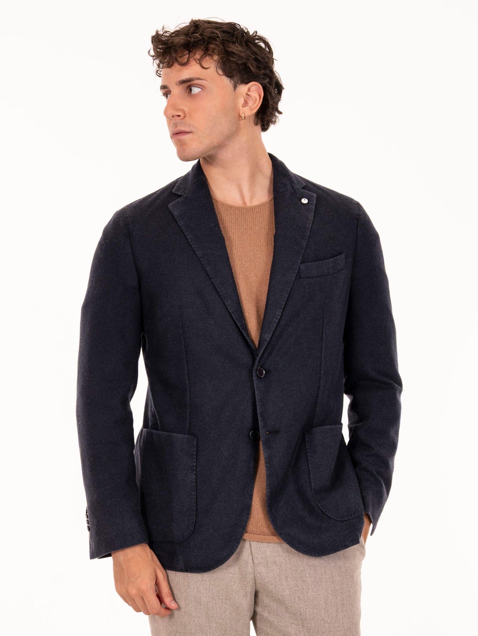 Giacca L.B.M. 1911 in Lana Vergine e Cashmere Blu 28875550607 L.B.M. 1911