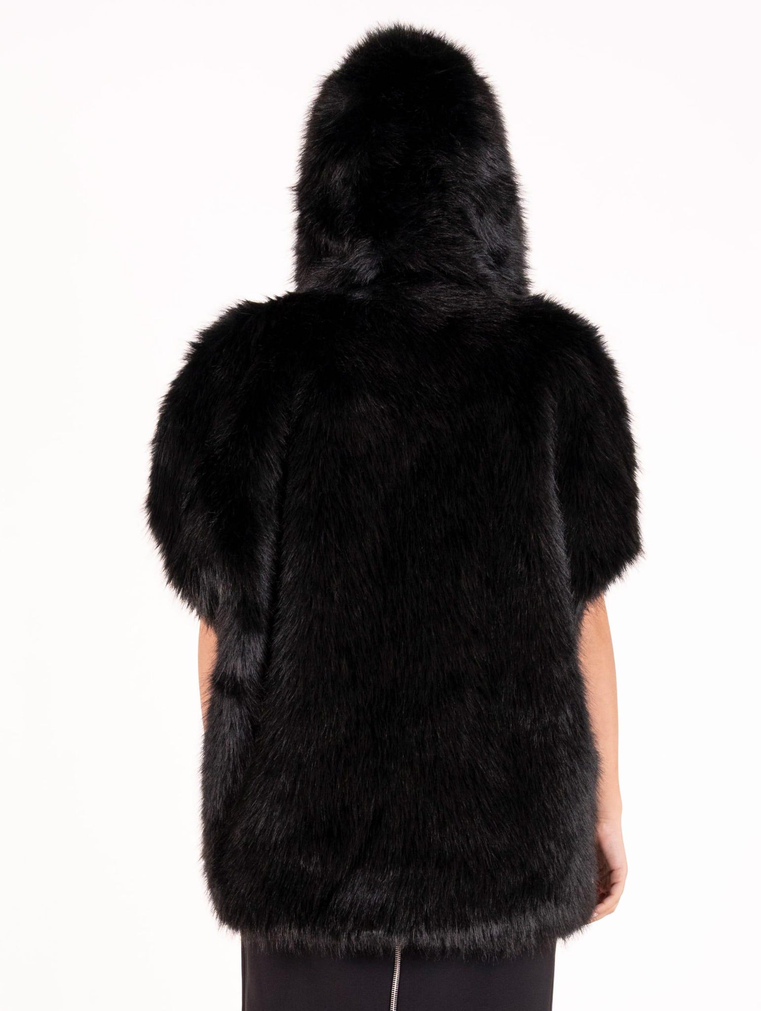 Cappa Eco Pelliccia Leon e Loulou Nera L660SILK00024 Leon & Loulou