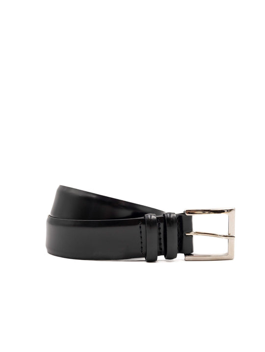 Orciani Calf Gürtel aus glattem Leder Schwarz