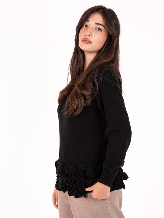 Jacke Anna Molinari mit Schmuck aus Schwarzer Viskose