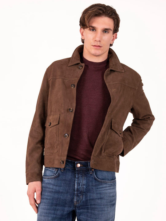 Giubbotto The Jack Leather in Pelle Pecan