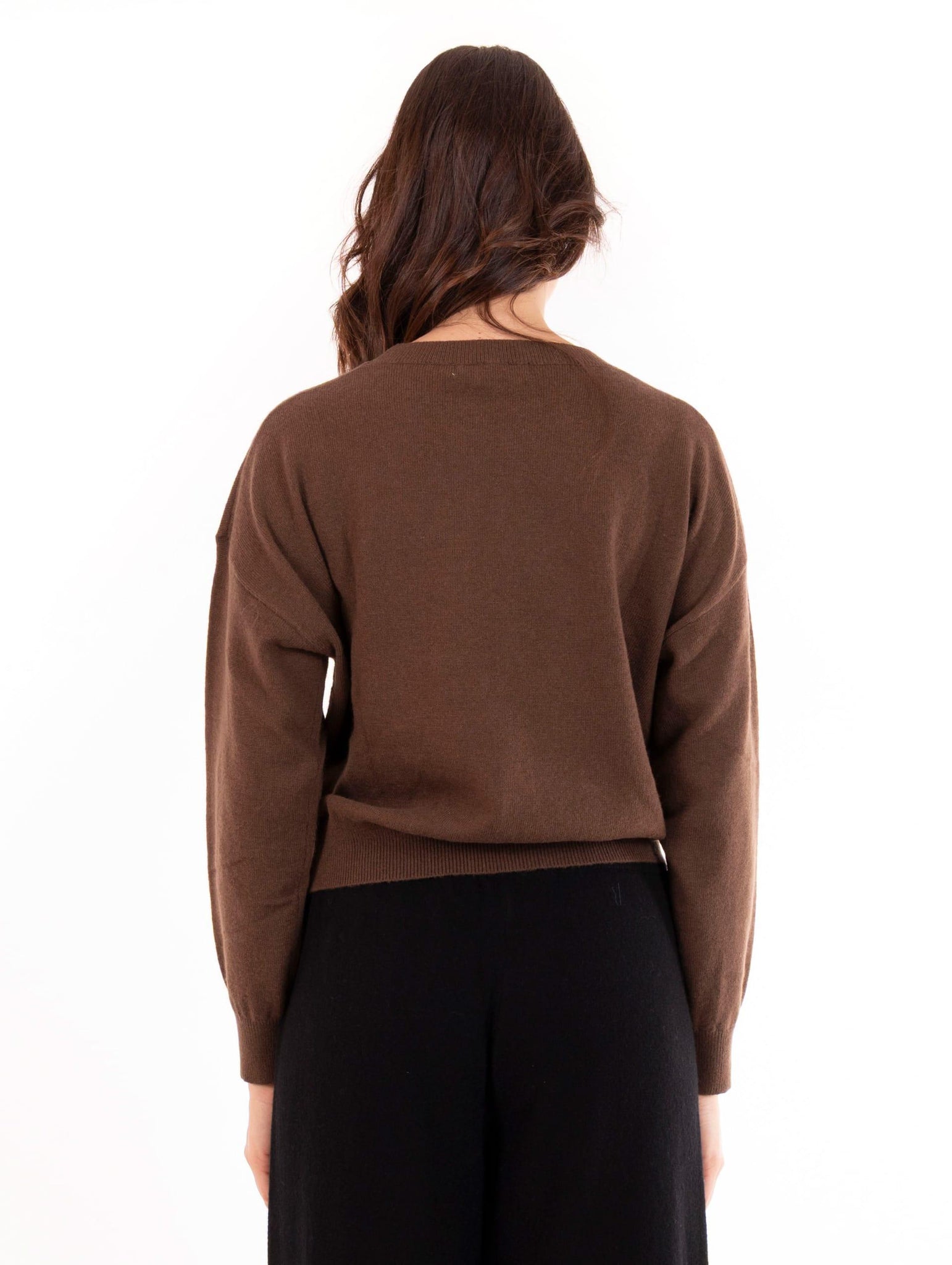 Pull Girocollo White Wise in Cachemire Testa di Moro WW2014240 White Wise