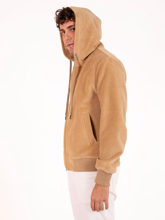 Felpa Circolo 1901 in Velluto a Coste Beige