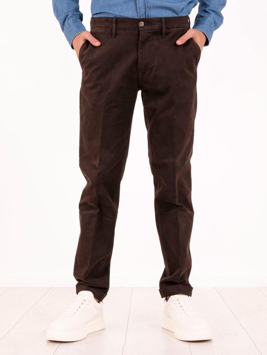 Pantalone Re-Hash in Cotone Stretch Testa di Moro