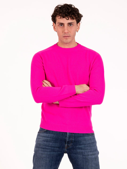 Rundhalspullover Zanieri aus Kaschmirwolle Fuchsia