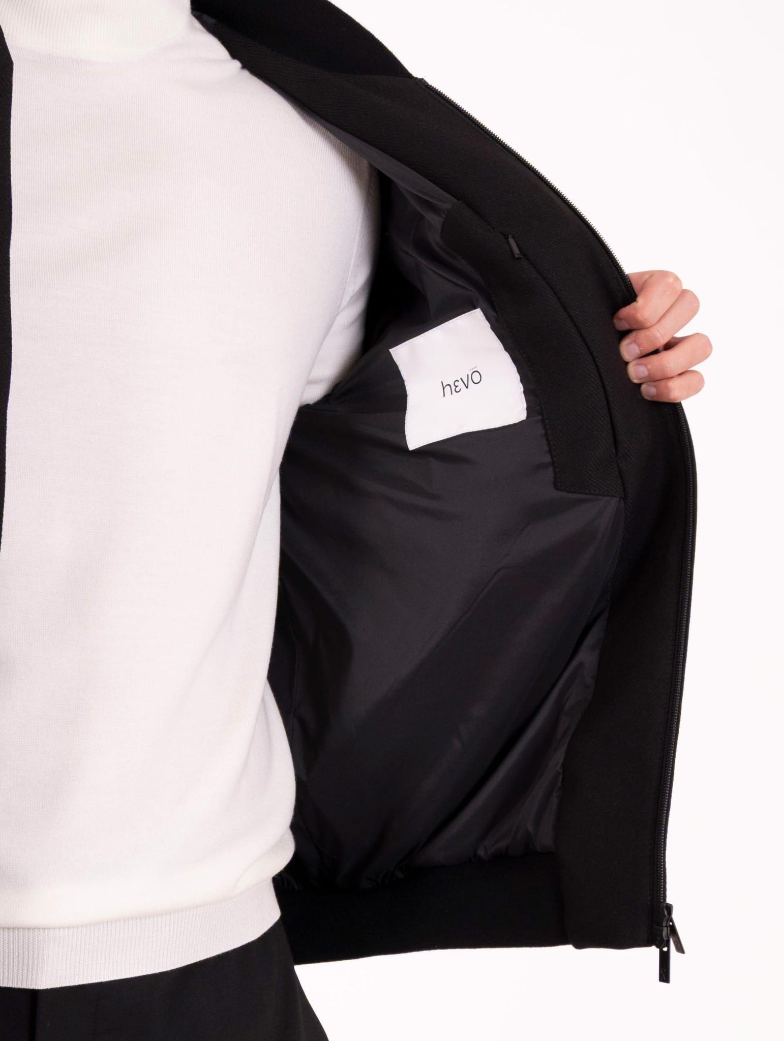 Bomber Hevo in Misto Viscosa Nero CASTROTI713BLACK Hevo