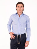 Hemd Caliban aus Baumwolle Hellblau