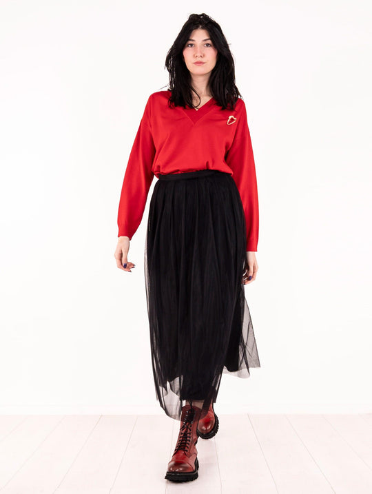 Gonna Alpha Studio in Tulle Nero