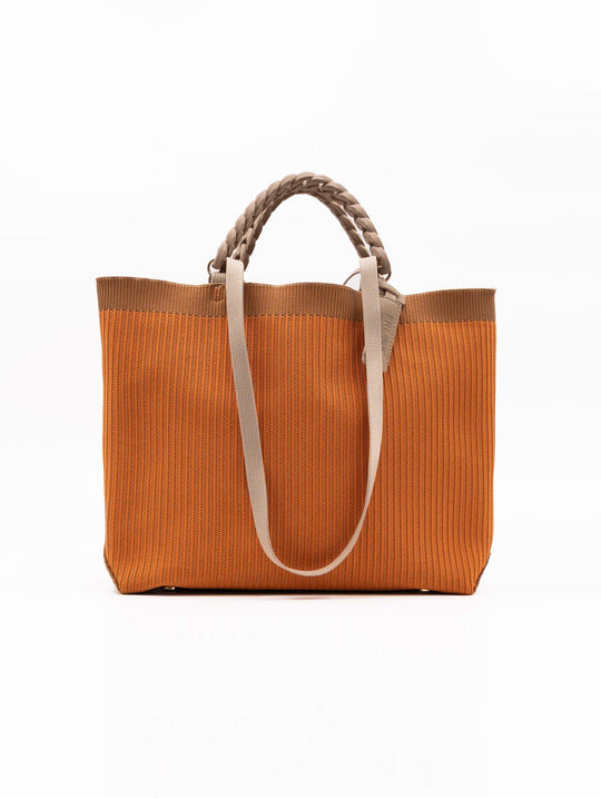 Borsa Fri-Yay in Maglia Arancio e Tabacco