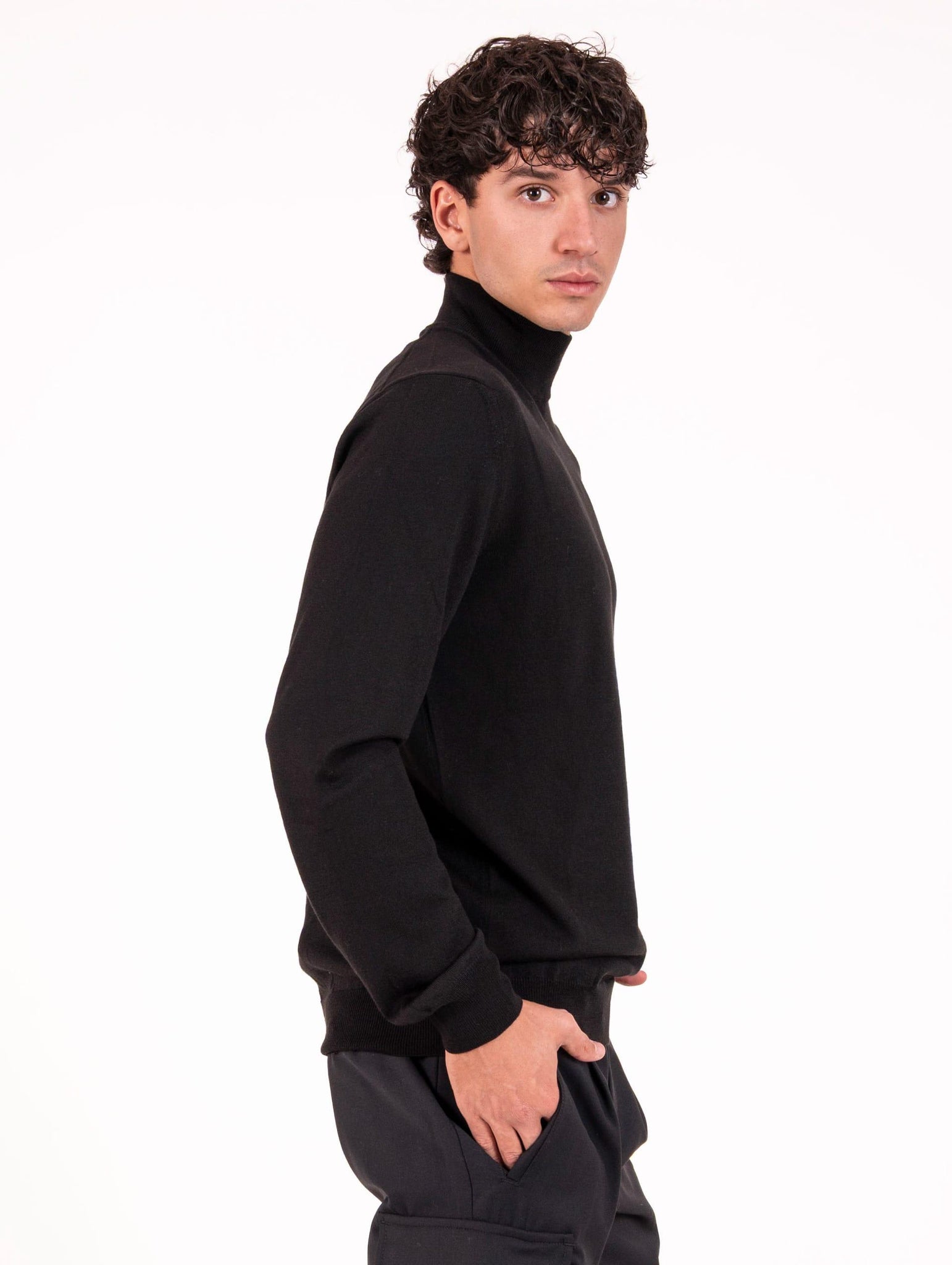 Lupetto Zanieri in Lana Merycash Nero CG-LPU-21018010 Zanieri