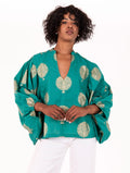 Blusa Angela Four Stroke in Cotone Smeraldo