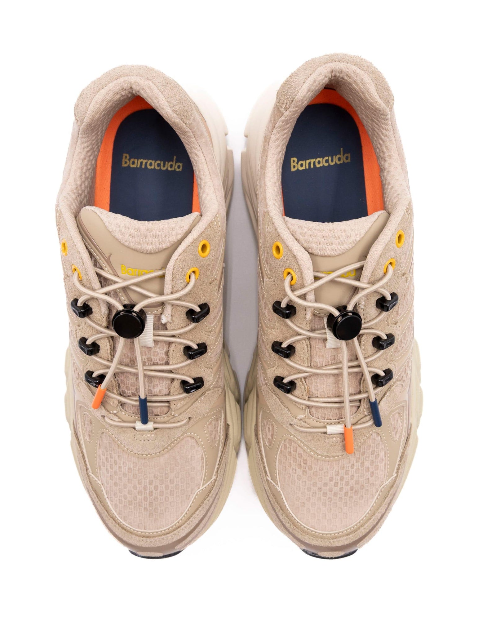 Sneakers Barracuda Round One in Tessuto e Pelle Sabbia e Tortora BU3595060 Barracuda