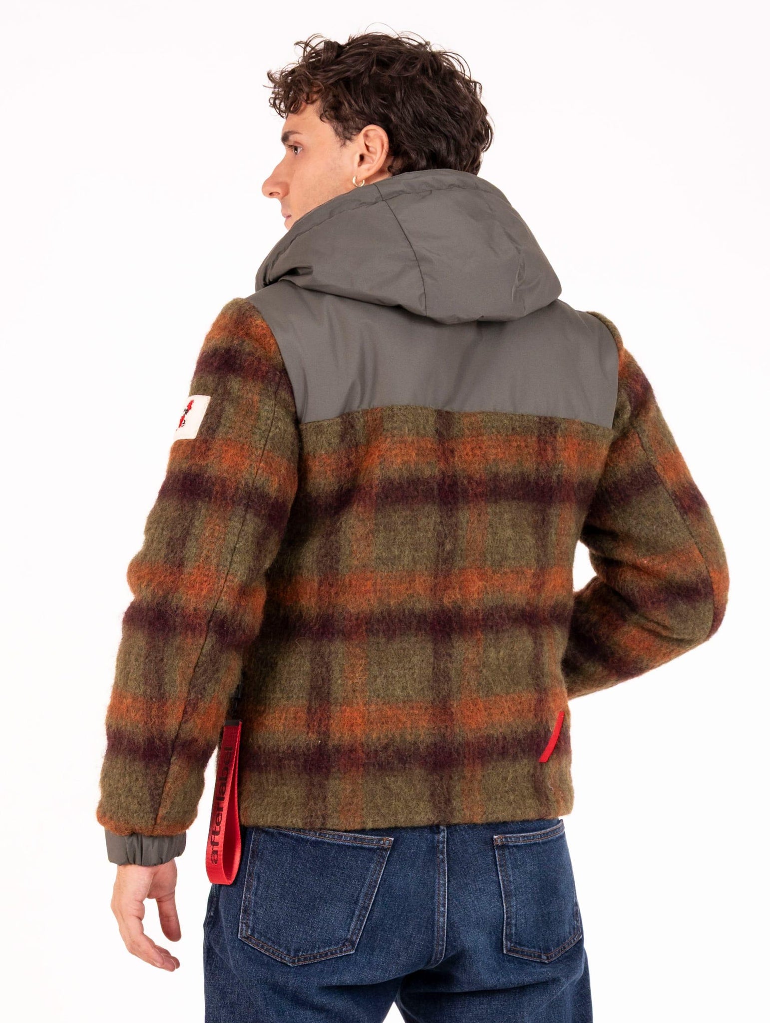 Piumino After Label Stanley Biametrico con Cappuccio Militare, Arancio, Bordeaux STANLEYL109850 After Label