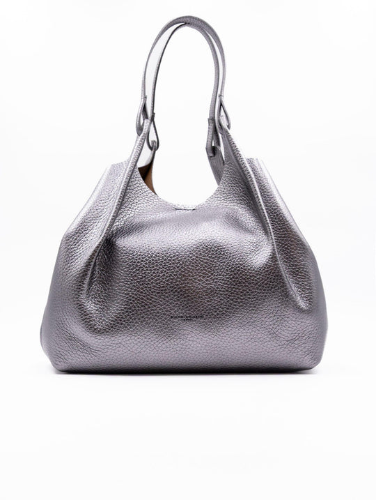 Dua Gianni Chiarini Bag in Hammered Silver Leather