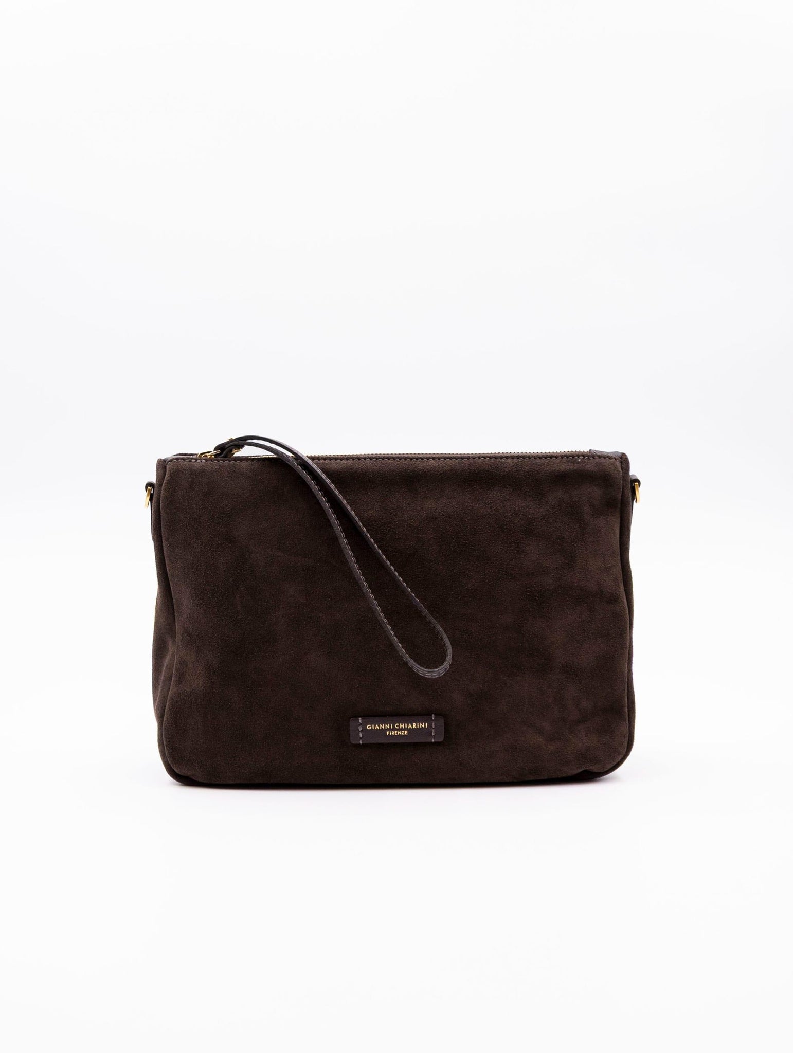 Borsa Nora Pouch Gianni Chiarini in Suede Moka BS10225CM-PL974 Gianni Chiarini