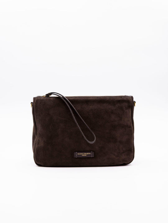 Borsa Nora Pouch Gianni Chiarini in Suede Moka