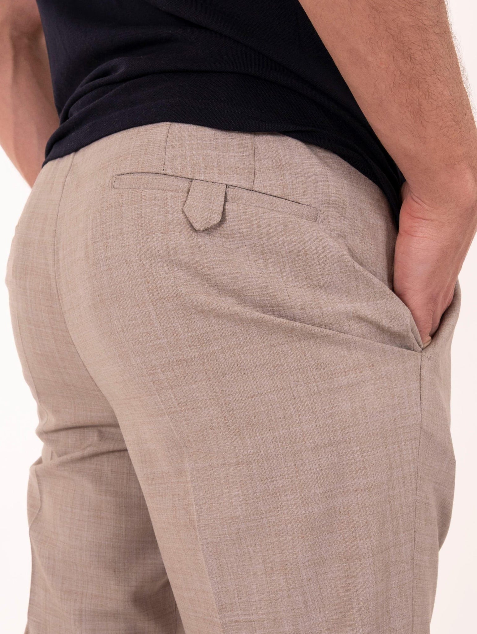 Pantalone Devore in Tecno Wool Sabbia Melange DVR1C-W20070538 Devore