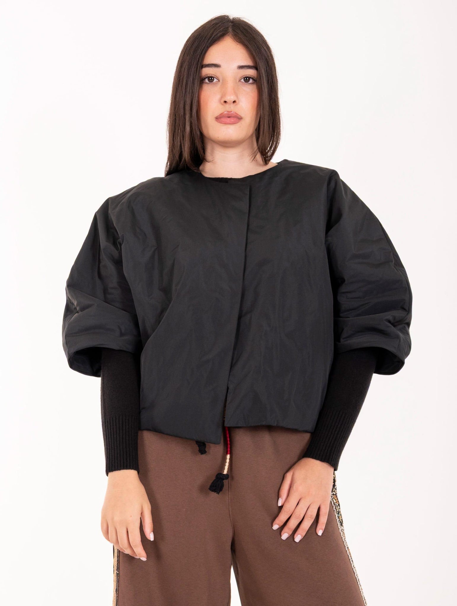 Giacca Meimeij in Tessuto Tecnico Nera M5FJ09100 Meimeij