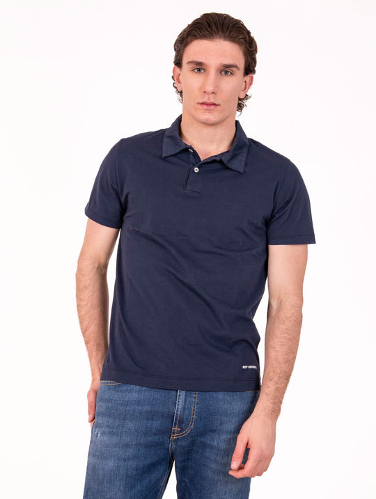 Roy Roger's Navy Supima Cotton Polo