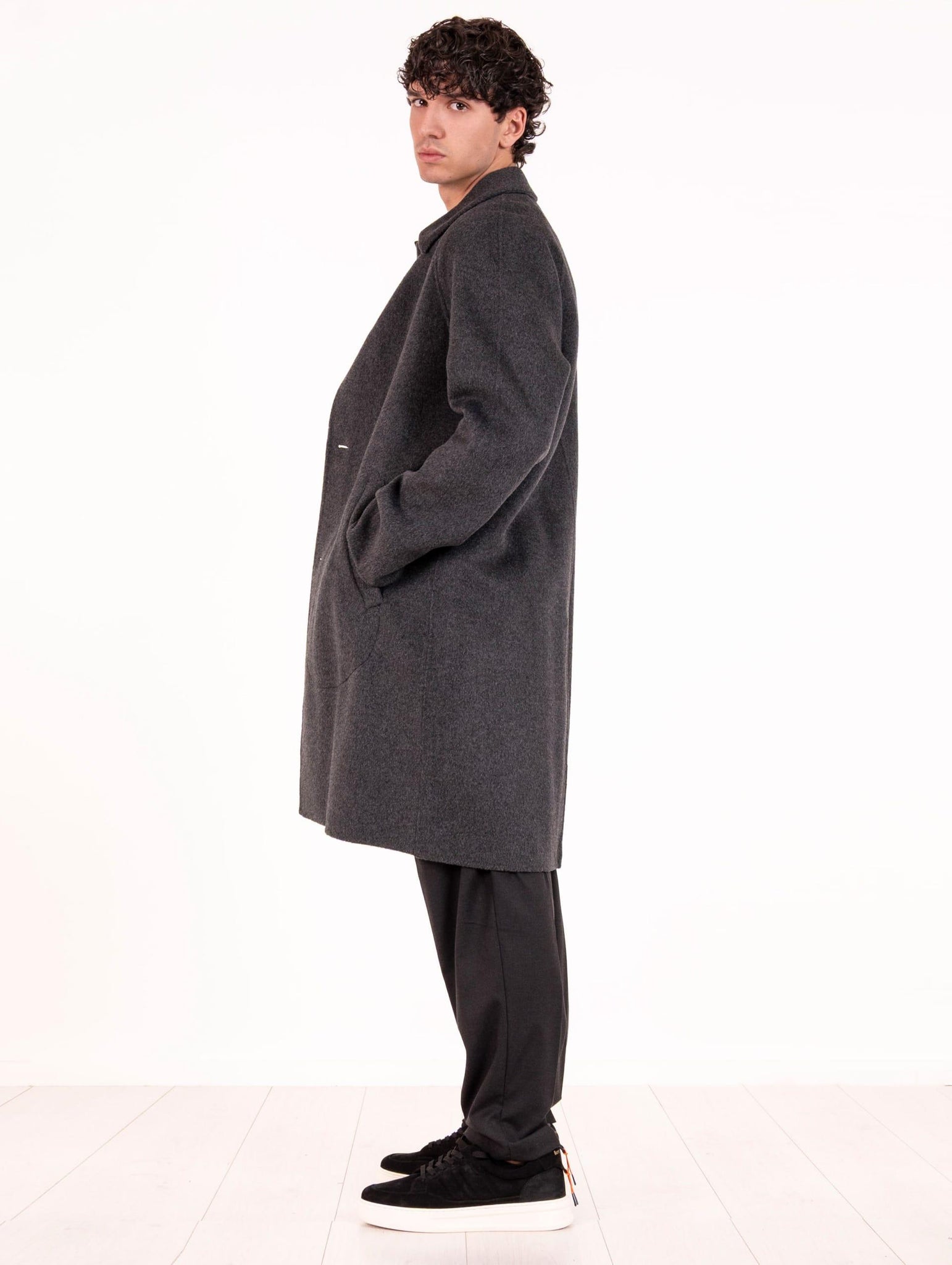 Cappotto Maurilio Il Paltò in Lana Grigio B51PUMAURDOU746 Il Paltò