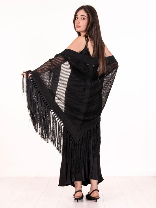 Coprispalle Circus Hotel in Filato Lamè Nero