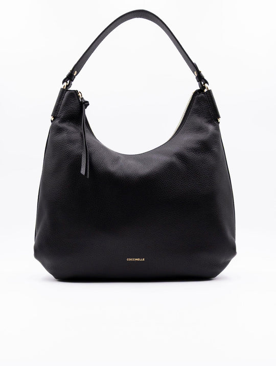 Coccinelle Bag in Black Hammered Leather